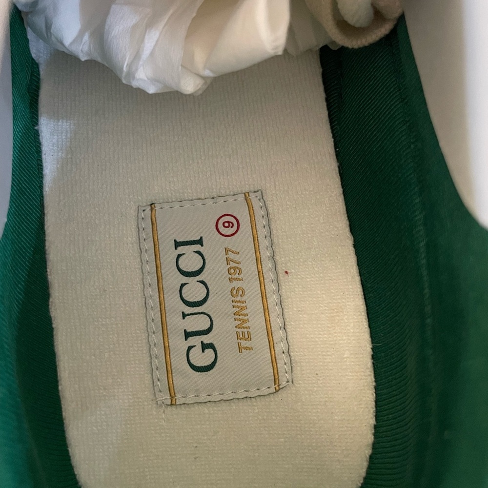 NWT - Gucci Tennis 1977 Multicolor Psychedelic Linen Logo Sneakers Size 9 - Picture 10 of 13